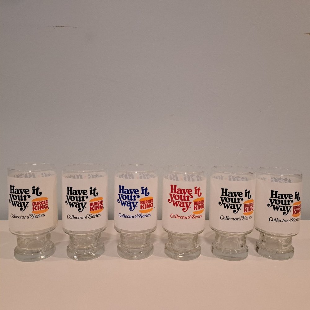 Six Vintage Burger King Have it Your Way Bicentennial collector's series glasses - Picture 2 of 14